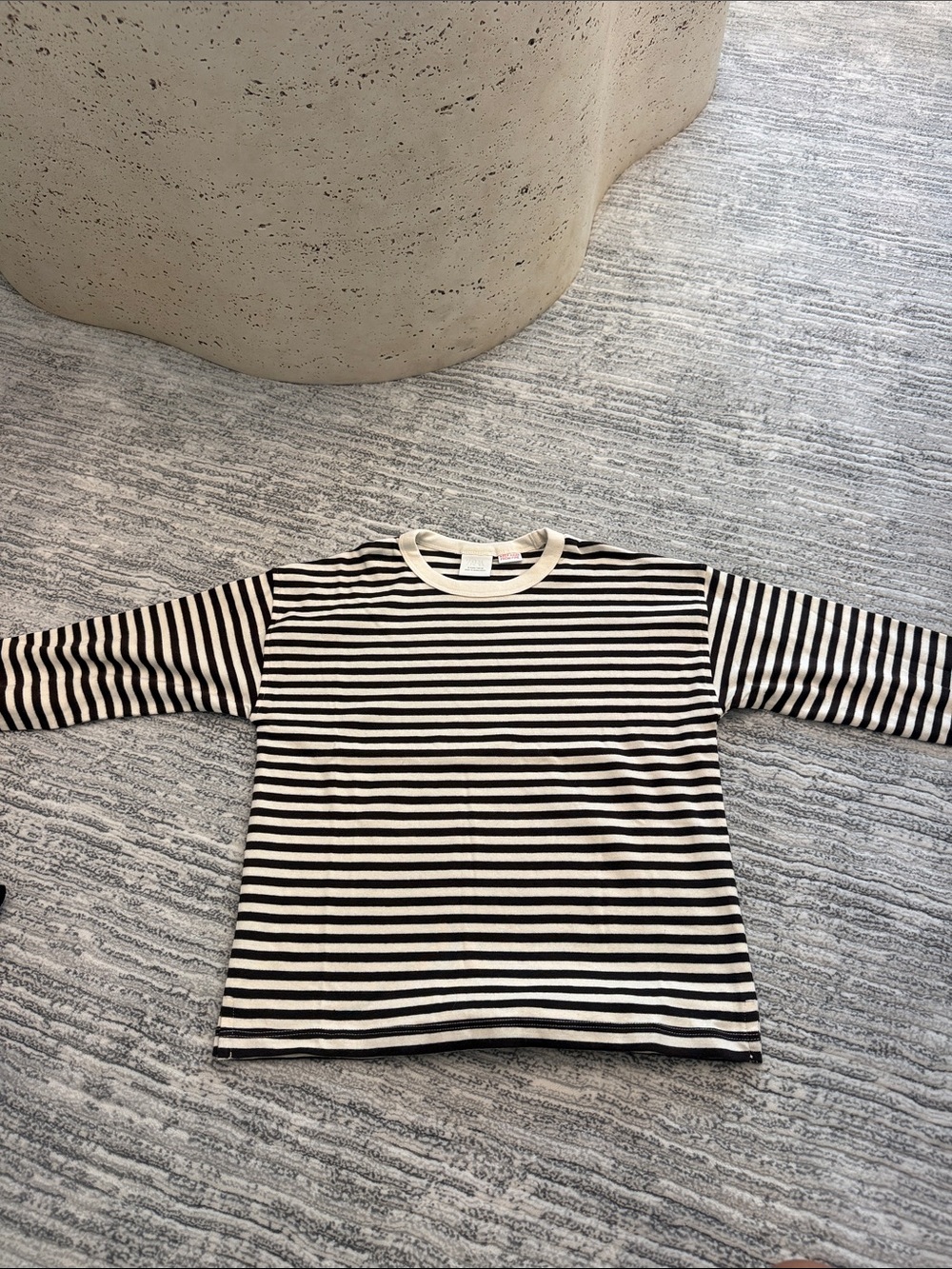Zara Striped Long-Sleeve Kids Tee - Black & White
